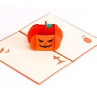 Handmade 3d Pop Up Popup Greeting Card Halloween Pumpkin For Him, Her, Friend, Family